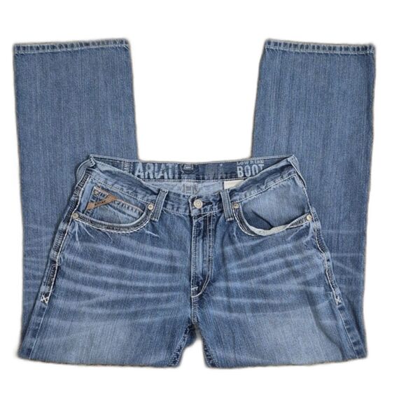 Ariat Jeans Mens 35x32 Low Rise Boot Cut M4 Coltrane Durango Western Cowboy - Picture 3 of 11